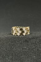 دبلة خلية ذهب تصميم الماس عيار 18 وزن 3.8 جرام