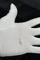 عقد ثعبان ذهب عيار 18 انسياب الحرير وزن 1 جرام