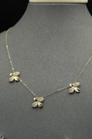 طقم اطفال وردة ذهب تصميم الماس عيار 18 وزن 2.7 جرا...