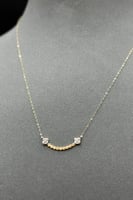 عقد ذهب تصميم الماس عيار 18 وزن 0.6 جرام