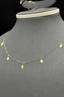 طقم وردة ذهب صافي عيار 21 وزن 1.5 جرام