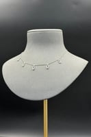 شوكر مستطيل ذهب ابيض تصميم الماس عيار 18 وزن من 5....