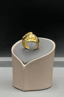 خاتم ذهب صافي عيار 21 وزن 4.4 جرام