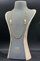 عقد ذهب تصميم الماس عيار 21 وزن 13.8 جرام