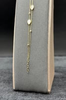 اسوارة شوطين دمعة ذهب مع صدف ابيض عيار 18 وزن 1.5...