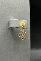 طقم مستطيل ذهب صافي عيار 21 وزن 13.8 جرام