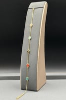 خلخال دوائر ذهب ملون ايطالي