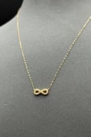 عقد انفنتي ذهب تصميم الماس عيار 21 وزن من 0.6 الى...