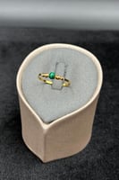 خاتم كور ذهب مع صدف اخضر عيار 21 وزن 1.1 جرام