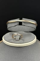 طقم قماش ذهب صافي ايطالي عيار 18 وزن من 5.3 الى 5....