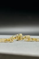 دبله مستطيل ذهب تضميم الماس