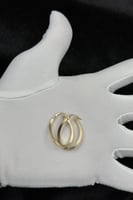 حلق ذهب صافي عيار 18 وزن 1.5 جرام