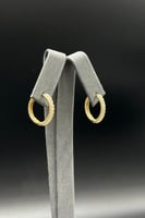 حلق دائري ذهب تصميم الماس