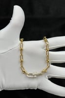 عقد جنزير ذهب تصميم الماس عيار 18 وزن 26.1 جرام