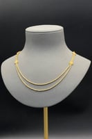 عقد وردة ذهب تصميم الماس عيار 21 وزن 12.9 جرام