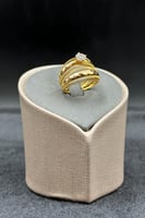 خاتم توينز ذهب تصميم الماس عيار 21 وزن 3.5 جرام