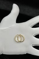 حلق ذهب صافي ايطالي عيار 18 وزن 1.2 جرام