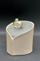 دبله ذهب مع فص سوليتير عيار 18 وزن من 2.4الى 2.6 ج...