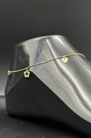 خلخال وردة ذهب صافي عيار 18 وزن 1.3 جرام