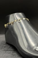 خلخال دوائر ذهب صافي عيار 18 وزن 3.7 جرام