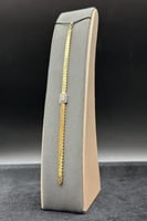 اسوارة ذهب مع باقيت تصميم الماس عيار 18 وزن 8.6 جر...