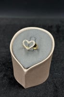 خاتم قلب مفرغ ذهب تصميم الماس عيار 18 وزن من 1.8 ا...