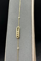 اسوارة مستطيل ذهب مطفي تصميم الماس عيار 18 وزن 3.5...