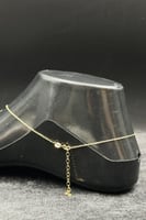 خلخال دمعة ذهب تصميم الماس عيار 18 وزن 2.2 جرام