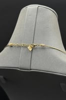 عقد مع اسوارة شكل خلية ذهب ايطالي عيار 18 وزن 15.9...