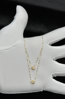 عقد دورين كور ذهب صافي ايطالي عيار 18 وزن 0.7 جرام