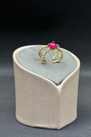 خاتم ذهب تصميم الماس عيار 18 وزن 2.9 جرام