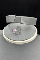 نصف طقم ذهب أبيض عيار 18 ندى الوردي وزن 7.2 جرام