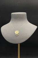 عقد اشناف ذهب مع لؤلؤ تصميم الماس عيار 18 وزن 2.5...