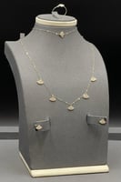 طقم جواهر ذهب تصميم الماس