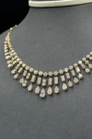 طقم ذهب مع باقيت تصميم الماس عيار 18 وزن 14.4 جرام