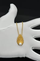 عقد شجر ذهب مع لؤلؤ عيار 21 وزن 13.5 جرام