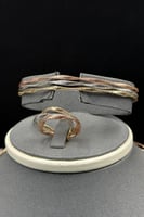 طقم قماش ذهب صافي ايطالي عيار 18 وزن 11 جرام