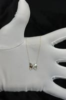 عقد فراشة ذهب تصميم الماس عيار 18 وزن 1 جرام