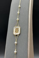 اسوارة اشناف ذهب مع لؤلؤ عيار 18 وزن 2.3 جرام