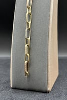 اسوارة جنزير ذهب صافي ملون ايطالي عيار 18 وزن 3.5...