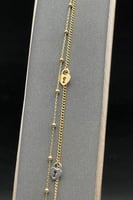 خلخال شوطين مع اقفال ذهب ايطالي عيار 18 وزن من 3.2...