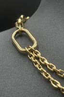 عقد جنزير دورين ذهب صافي عيار 18 وزن 17.2 جرام