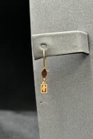 طقم مستطيل ذهب صافي عيار 21 وزن من 1.4 الى 1.5 جرا...