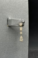 طقم ذهب مع باقيت تصميم الماس عيار 18 وزن 14.4 جرام