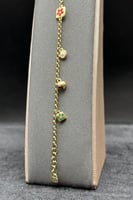 اسوارة وردة مع قلب ذهب ملون ايطالي عيار 18 وزن 6.6...