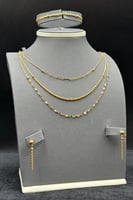 طقم مجدول ثلاثة ادور ذهب صافي عيار 21 وزن 9.3 جرام