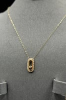 طقم ذهب ناعم عيار 18 إطار الذوق وزن 2.9 جرام