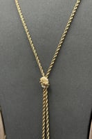 شال لؤلؤ مع ذهب كور نازل عيار 18 وزن 3.8 جرام