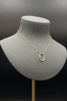 عقد بيضاوي الشكل ذهب تصميم الماس عيار 18 وزن 2.8 ج...