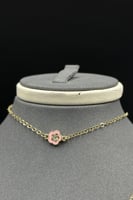 طقم اطفال وردة ذهب تصميم الماس عيار 18 وزن 4.9 جرا...